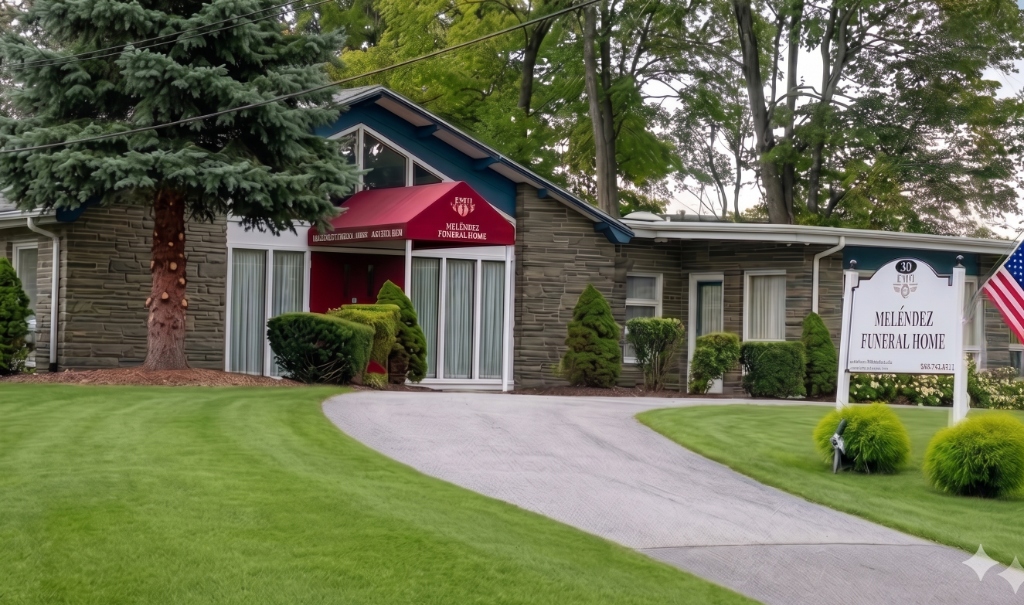 Meléndez Funeral Home facade, 30 Grove Street, Middletown, NY